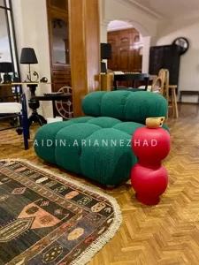 مبل سبز پارچه ای