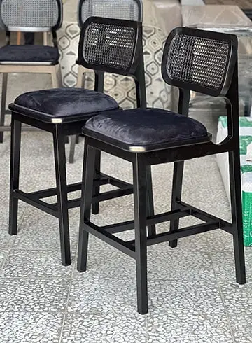 صندلی کانتر پارچه ای فلزی