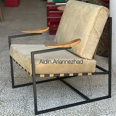 مبلمان ترکیبی چوب و فلز