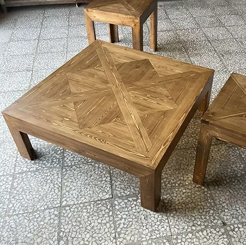 میز تمام چوب مربع