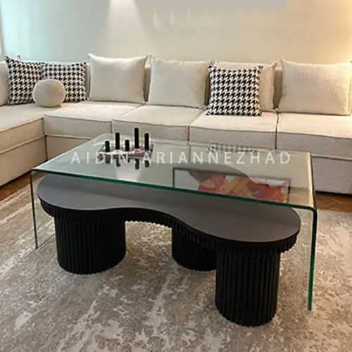 میز شیشه و MDF