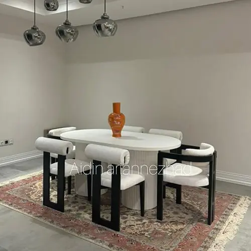 میز ناهار خوری 6 نفره با صندلی فانتزی