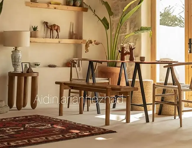 میز ناهار خوری مینیمال چوبی
