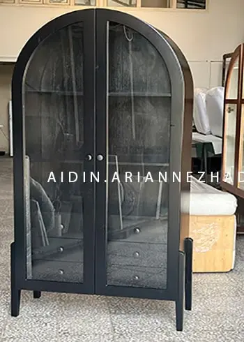 کمد فلزی درب شیشه ای