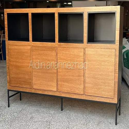 کنسول بار چوبی فلزی