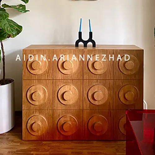 کنسول چوبی طرح دار