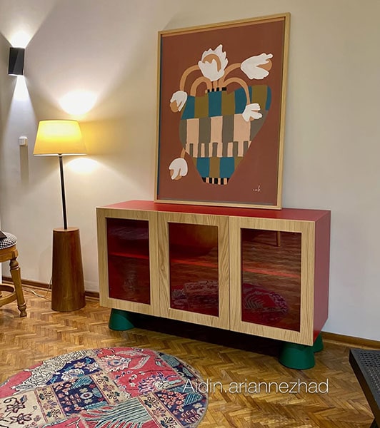 فضای ورودی با تم رنگی